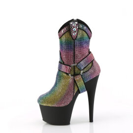 Pleaser ADORE-1029RS Stivaletti Con Plateau Strass Multicolore EU-35 / US-5