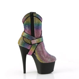Pleaser ADORE-1029RS Stivaletti Con Plateau Strass Multicolore EU-35 / US-5