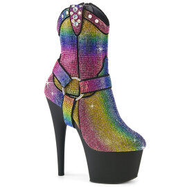 Pleaser ADORE-1029RS Stivaletti Con Plateau Strass...