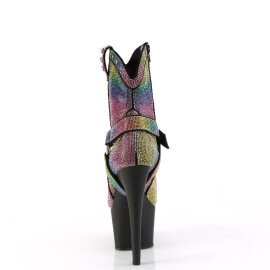 Pleaser ADORE-1029RS Stivaletti Con Plateau Strass Multicolore EU-39 / US-9