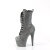 Pleaser ADORE-1040GR Stivaletti Con Plateau Cromato Holo Paillettes Argento EU-37 / US-7