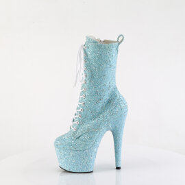 Pleaser ADORE-1040GR Stivaletti Con Plateau Glitter Strass Blu EU-35 / US-5