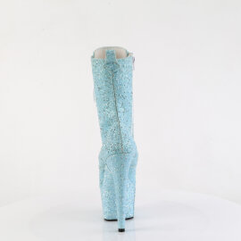 Pleaser ADORE-1040GR Stivaletti Con Plateau Glitter Strass Blu EU-41 / US-11