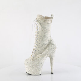 Pleaser ADORE-1040GR Stivaletti Con Plateau Glitter Strass Beige EU-42 / US-12