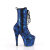Pleaser ADORE-1040SPF Stivaletti Con Plateau in Tessuto Metallizzato Pitonato Blu EU-37 / US-7