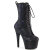 Pleaser ADORE-1040SPF Stivaletti Con Plateau in Tessuto Pitonato Nero EU-36 / US-6