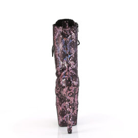 Pleaser ADORE-1040SPF Stivaletti Con Plateau in Tessuto Holo Metallizzato Rosa Multicolore EU-40 / US-10