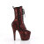 Pleaser ADORE-1040SPF Stivaletti Con Plateau in Tessuto Metallizzato Pitonato Rosso EU-36 / US-6
