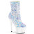 Pleaser ADORE-1042SQ Stivaletti Con Plateau Pailettes Bianco EU-41 / US-11
