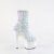 Pleaser ADORE-1042SQ Stivaletti Con Plateau Pailettes Bianco EU-41 / US-11