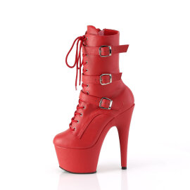 Pleaser ADORE-1043 Stivaletti Con Plateau Similpelle Rosso EU-35 / US-5