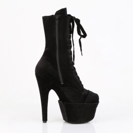 Pleaser ADORE-1045VEL Stivaletti Con Plateau Velluto Nero EU-39 / US-9