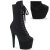 Pleaser ADORE-1045VEL Stivaletti Con Plateau Velluto Nero EU-39 / US-9