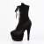 Pleaser ADORE-1045VEL Stivaletti Con Plateau Velluto Nero EU-39 / US-9