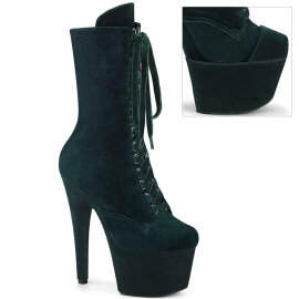 Pleaser ADORE-1045VEL Stivaletti Con Plateau Velluto Verde EU-35 / US-5