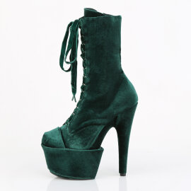 Pleaser ADORE-1045VEL Stivaletti Con Plateau Velluto Verde EU-35 / US-5