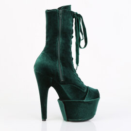 Pleaser ADORE-1045VEL Stivaletti Con Plateau Velluto Verde EU-35 / US-5