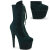Pleaser ADORE-1045VEL Stivaletti Con Plateau Velluto Verde EU-35 / US-5