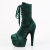 Pleaser ADORE-1045VEL Stivaletti Con Plateau Velluto Verde EU-35 / US-5