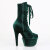 Pleaser ADORE-1045VEL Stivaletti Con Plateau Velluto Verde EU-35 / US-5