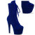 Pleaser ADORE-1045VEL Stivaletti Con Plateau Velluto Blu EU-36 / US-6