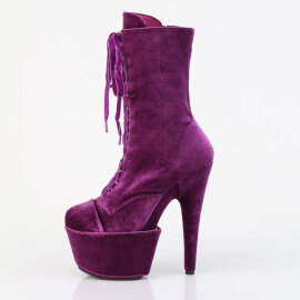 Pleaser ADORE-1045VEL Stivaletti Con Plateau Velluto Viola EU-35 / US-5