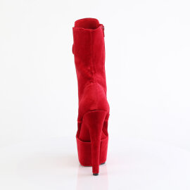 Pleaser ADORE-1045VEL Stivaletti Con Plateau Velluto Rosso EU-36 / US-6