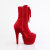 Pleaser ADORE-1045VEL Stivaletti Con Plateau Velluto Rosso EU-36 / US-6