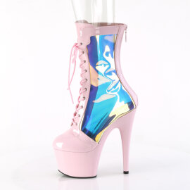 Pleaser ADORE-1047 Stivaletti Con Plateau Vernice Holo Rosa EU-41 / US-11