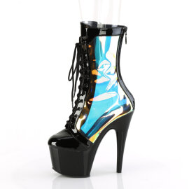 Pleaser ADORE-1047 Stivaletti Con Plateau Vernice Holo Nero EU-39 / US-9