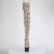 Pleaser ADORE-3008SP-BT Stivali Sopra Il Ginocchio Con Plateau Pitonato Marrone EU-38 / US-8