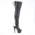 Pleaser ADORE-3017 Stivali Sopra Il Ginocchio Con Plateau Pitonato Nero EU-40 / US-10