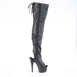 Pleaser ADORE-3017 Stivali Sopra Il Ginocchio Con Plateau Pitonato Nero EU-42 / US-12