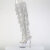 Pleaser ADORE-3019C-RSF Stivali Sopra Il Ginocchio Con Plateau Trasparente Trasparente Strass Argento EU-39 / US-9