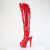 Pleaser ADORE-3019HWR Stivali Sopra Il Ginocchio Con Plateau Holo Rosso EU-44 / US-14