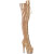 Pleaser ADORE-3020GP Stivali Sopra Il Ginocchio Con Plateau Vernice Glitter Oro EU-35 / US-5