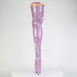 Pleaser ADORE-3020GP Stivali Sopra Il Ginocchio Con Plateau Vernice Glitter Viola EU-38 / US-8