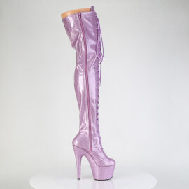 Pleaser ADORE-3020GP Stivali Sopra Il Ginocchio Con Plateau Vernice Glitter Viola EU-39 / US-9