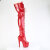 Pleaser ADORE-3020GP Stivali Sopra Il Ginocchio Con Plateau Vernice Glitter Rosso EU-42 / US-12