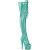 Pleaser ADORE-3021GP Stivali Sopra Il Ginocchio Con Plateau Vernice Glitter Blu EU-35 / US-5