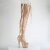 Pleaser ADORE-3021GP Stivali Sopra Il Ginocchio Con Plateau Vernice Glitter Oro EU-35 / US-5
