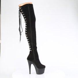 Pleaser ADORE-3063 Stivali Sopra Il Ginocchio Con Plateau Nero EU-35 / US-5
