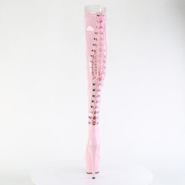 Pleaser ADORE-3063 Stivali Sopra Il Ginocchio Con Plateau Vernice Glitter Rosa EU-38 / US-8