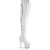 Pleaser ADORE-3063 Stivali Sopra Il Ginocchio Con Plateau Bianco EU-40 / US-10
