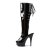 Pleaser DELIGHT-2018 Stivali - Vernice Nero/Nero EU-39 / US-9
