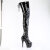 Pleaser ADORE-4000SLT Stivali Sopra Il Ginocchio Con Plateau Vernice Nero EU-40 / US-10