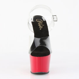 Pleaser ADORE-708 Sandali Con Plateau Trasparente Rosso...