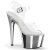 Pleaser ADORE-708 Sandali Con Plateau Cromato Trasparente Argento EU-35 / US-5