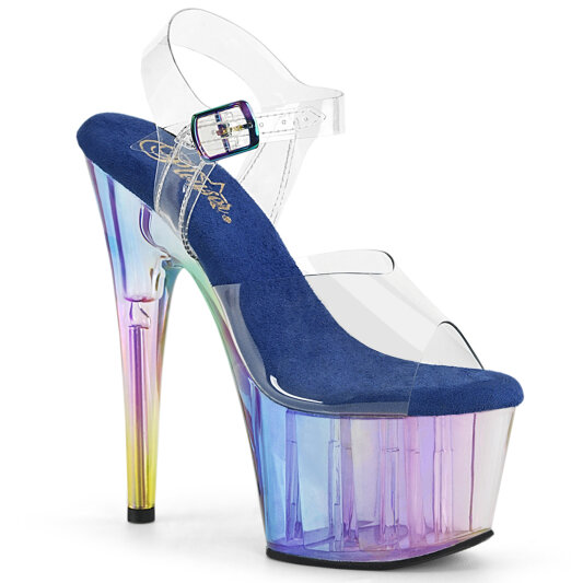 Pleaser ADORE-708HT Sandali Con Plateau Trasparente Fumo Multicolore EU-38 / US-8