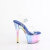 Pleaser ADORE-708HT Sandali Con Plateau Trasparente Fumo Multicolore EU-38 / US-8